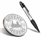 1 x Round Coaster & 1 Pen - BW - Queens New York USA #40336