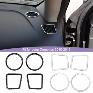 4Pcs Dashboard Pillar Air Vent Cover Trim Set For Jeep Patriot Compass 2011-2017 - Foto 1 di 19