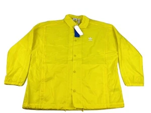 Adidas Originals Trefoil Coach Regenjacke Gelb CW1315 Herren Größe L " - Bild 1 von 4