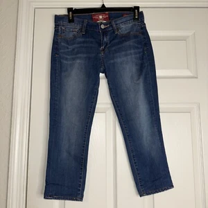 Lucky Brand Jeans Sz 4 Womens Blue Stretch Pants Mid Rise Charlie Pencil Capri - Bild 1 von 10
