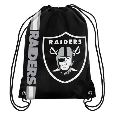 Las Vegas Raiders NFL Big Logo Drawstring Backpack Backsack Bag Cover