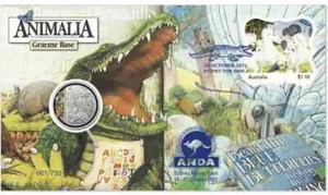2021 Animalia by Graeme Base Coloured Coin & Stamp PNC - ANDA Sydney Money Expo - Imagen 1 de 1