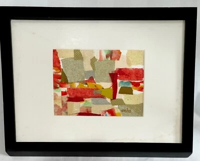 Frances Ochs Jochum (1938-2019) 'Garden Party I' - Collage Enmarcado Multimedia Foto 1 de 4