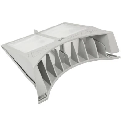 SPARESWORKS Electra 37521 37526E 37755 37523 Filtro lanugine con cerniera asciugatrice (grigio)