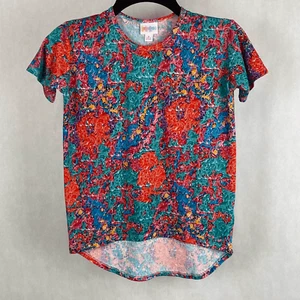 Girls Shirt Sz 8 Multicolor Abstract Floral Print Soft Comfortable LLR Graciee - Picture 1 of 6