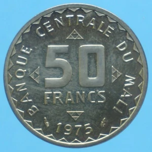 MALI 50 FRANCHI 1975 ESSAI OTTONE COIN FDC CURRENCY COLLEZIONE - Imagen 1 de 2