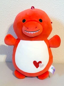 2023 Squishmallows Hug Mees DUSTER the RED DINO Valentine's Stuffed Plush 11" - Picture 1 of 5