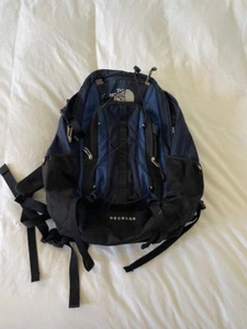 The North Face Heckler Backpack Blue/Black Outdoor Hiking School Travel - Picture 1 of 16