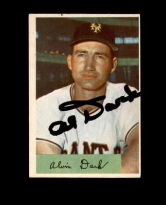Al Dark Signed 1954 Bowman New York Giants Autograph - Image 1 of 2