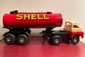 TRI-ANG Lines Bros. SERIE 3 SHELL OIL GASOLINA CISTERNA Push N Go Fricción 13" - Imagen 1 de 14