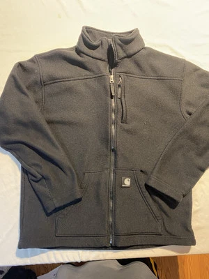 Carhartt Men's Water-Resistant Fleece Jacket J173 Black Size Medium Full Zip - Image 1 of 4