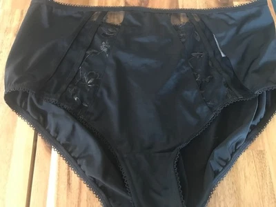 Bragas completas de pierna alta ELOMI ROXANNE NUEVAS UK XL PANELES DE FUENTE DE MALLA NEGRA Foto 1 de 4