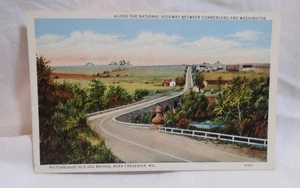 Old Jug Bridge National Highway Frederick Maryland Vintage Postcard Unused  - Picture 1 of 2