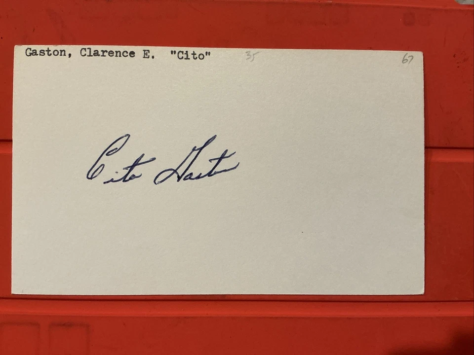 Cito Gaston 🔥MLB Debut : 1967 Atlanta Braves 🔥🔥Autograph 🔥🔥🔥 - Image 1 of 1