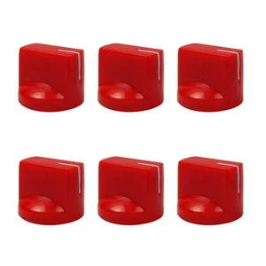 6pcs Red Plastic Guitar Amp Knobs Flat Flush Head Style Guitar Effect Pedal K... - Picture 1 of 3