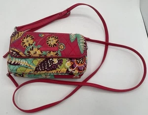 Vera Bradley Pink Floral Crossbody Purse With Built In Wallet - Picture 1 of 6