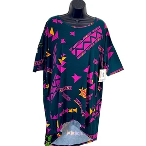 LuLaRoe Irma Neu mit Etikett S Small wunderschön rosa orange schwarz Oversize Tunika Top - Bild 1 von 16
