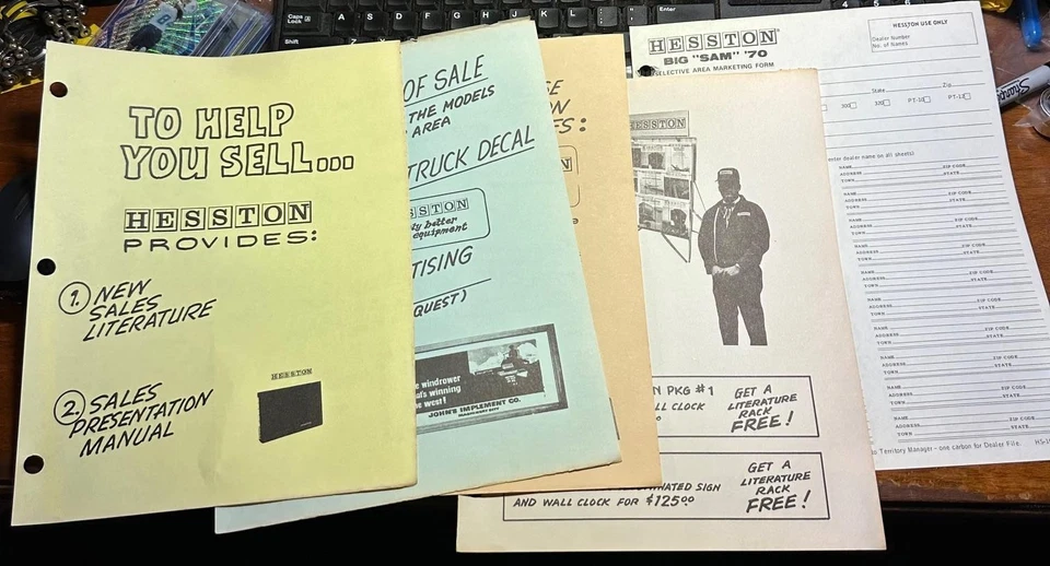 1970 HESSTON Marketing Display Dealer Salesmen Brochure Specs & Prices - Image 1 of 4