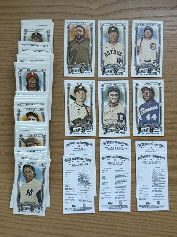2025 TOPPS ALLEN GINTER 63 Mini Lote de Cartas SP’s Khaled Cam Ben Rice Rookie Rc Hank - Imagem 1 de 1