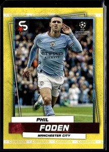 2022-23 Topps UEFA Club Competitions Superstars #5b Phil Foden Common Yellow - Picture 1 of 2