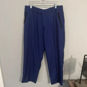 Stacy Adams Men's Blue Dress Pants Slacks Size 34 Rayon & Polyester Blend - Picture 1 of 8