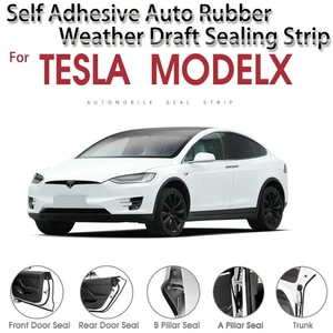 For Tesla Model X Door Seal Strip Kit Rubber Weather Draft Wind Noise Reduction - Picture 1 of 12
