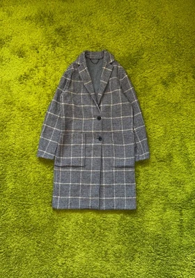 Allsaints avant garde wool blend checkered coat mens XS size - Image 1 of 4