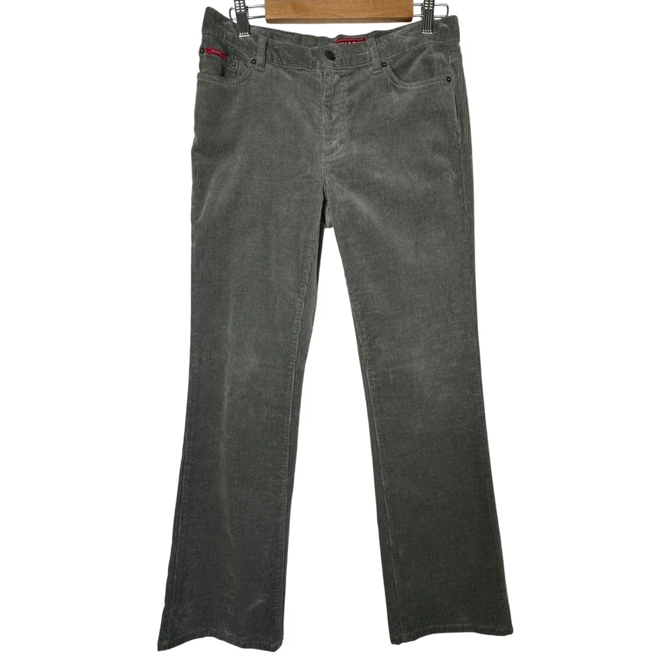 Pantalones de pana verde para mujer talla 4 pierna recta otoño invierno clásicos informales Foto 1 de 4