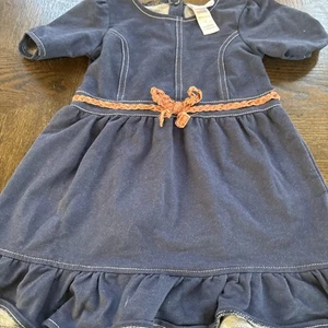 LITTLE LASS MÄDCHEN SOMMER JEANSOPTIK RÜSCHEN KLEID GRÖSSE 5 - Bild 1 von 9