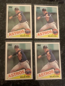 LOTE DE TARJETAS NOLAN RYAN (1985 TOPPS BASEBALL)..........4 EN TOTAL! - Imagen 1 de 2