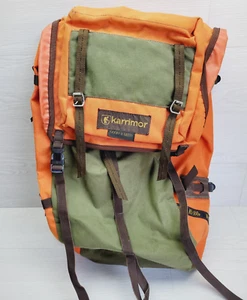 Vintage Karrimor Good Earth Rucksack KS100e Backpack Green Orange - Picture 1 of 4