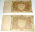 Poland - 2 banknotes 50 złotych  1929 ser. CF / CL