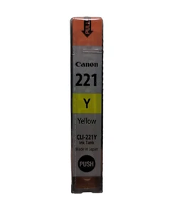 Canon 221 Yellow Printer Ink Cartridge CLI-221Y - Picture 1 of 3