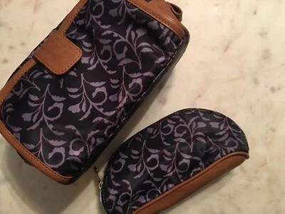 Juego de bolsa de viaje Cynthia Rowley nueva de lona de cuero Foto 1 de 4