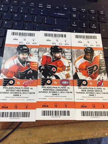 2014-15 PHILADELPHIA FLYERS SEASON TICKET STUB PICK YOUR GAME GIROUX VORACEK Cover