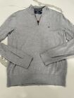 Vineyards Vines XS Solid Gray 1/4 Zip Up Pullover Sweater Shirt AK21