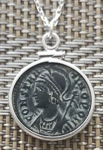 Constantine the Great City of Constantinople Commemorative Coin Silver Necklace - Picture 1 of 9