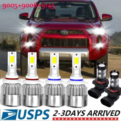Para Toyota 4Runner 2003-2004-2005 Combo 4X Lados LED Faros Antiniebla Bombillas Foto 1 de 4