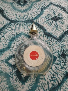 VINTAGE GUERLAIN SHALIMAR EAU DE COLONGE 7 1/2" CRYSTAL BOTTLE W/ STOPPER (N) - Picture 1 of 2