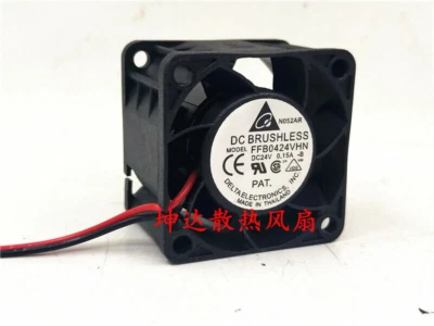 1pcs DELTA FFB0424VHN 4CM DC 24V 0.15A 4028 2-wire cooling fan - Image 1 of 2