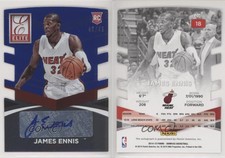 2014-15 Panini Donruss Blue Die-Cuts /49 James Ennis #18 Rookie Auto RC