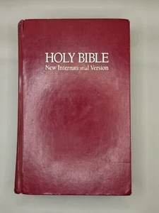 Holy Bible New International Version 1985 Large Print Edition Red Hardcover - Picture 1 of 9