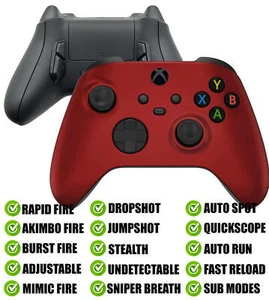 Soft Red Modded Reflex Buttons Rapid Fire Modded Controller for Xbox Series X S - Picture 1 of 8