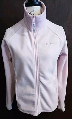 Columbia Jacket Youth XL (18-20) Light Pink Girls Full Zip Fleece Zip pockets - Image 1 of 4