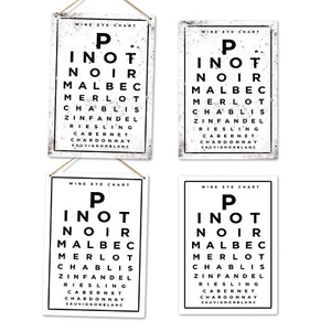 Metall Wandschild - Weinaugenkarte - Vatertag Muttertag Geschenk Komödie Neuheit - Bild 1 von 6