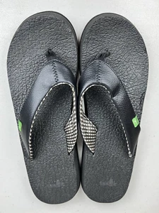 Women Sanuk Yoga Mat Flip Flop Sandal SWS2908 Ebony Size 9 - Picture 1 of 13