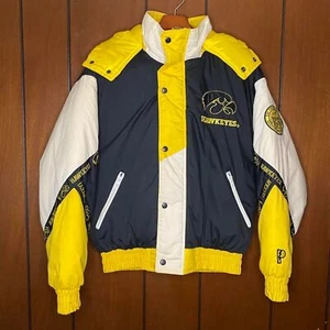 Vintage 1990s Pro Player Iowa Hawkeyes Puffer Jacket Size Small - Picture 1 of 7