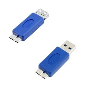 USB 3.0 Type A to Micro B Male to Female PC Connector Converter Adapter Plug - Picture 1 of 5