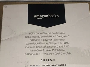 AmazonBasics RJ45 Cat-6 Ethernet Patch Internet Cable - 5 Feet (1.5 Meters) - Picture 1 of 1