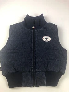 Vintage Tommy Hilfiger Youth Girls Denim Vest Tommy Girl Jeans 90s Medium - Picture 1 of 8